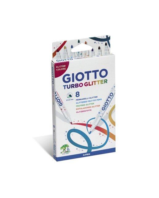Caixa de 8 Marcadores Turbo Glitter 2