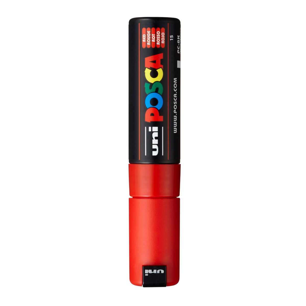 Uni Posca Marcador de Pintura Base de Água 8,0 mm Vermelho Vermelho-2