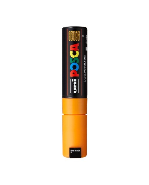 Uni Posca Marcador de Pintura Base de Água 8,0 mm Amarelo Vivo Amarelo-1