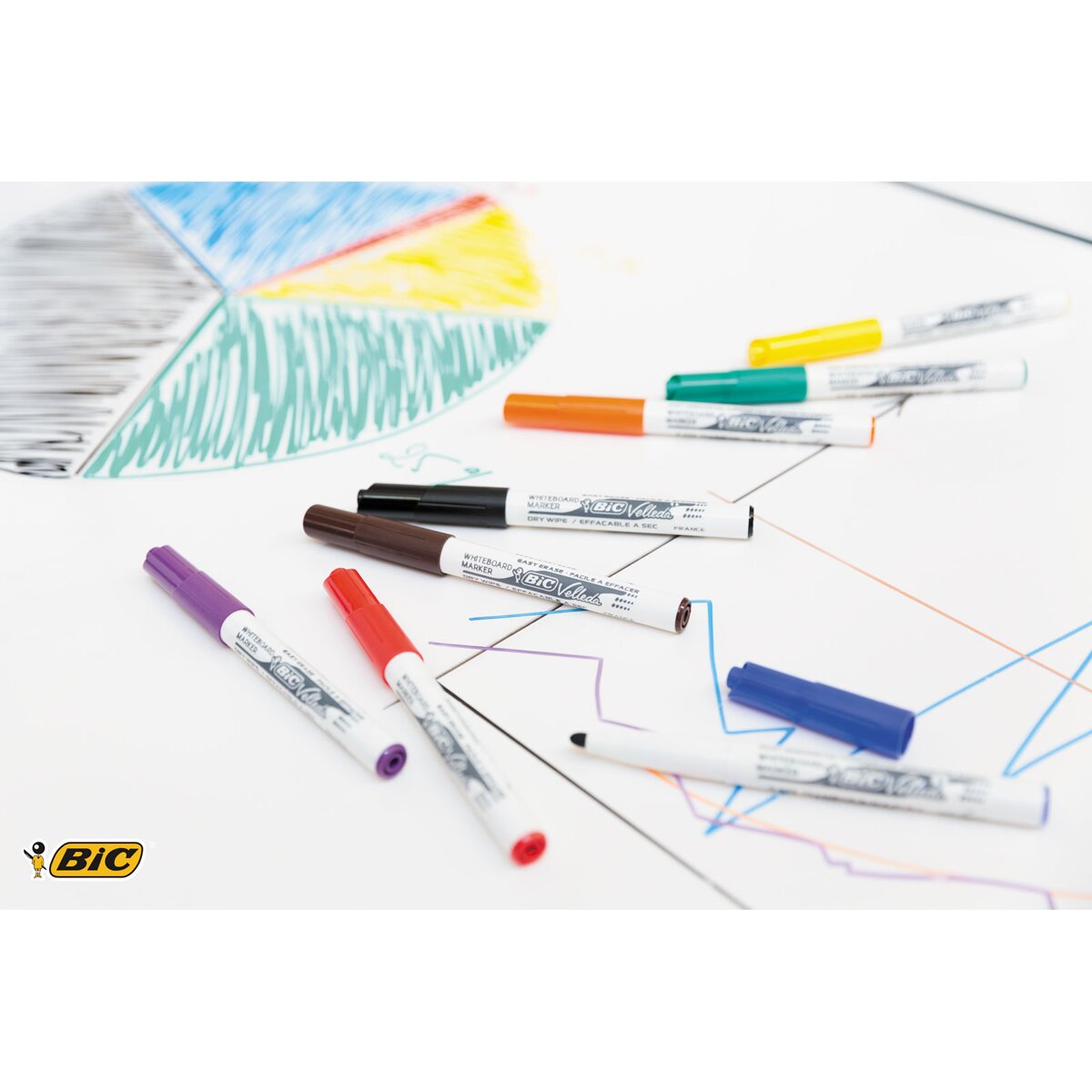 Pack de 1 Marcador Pizarra Blanca Velleda 1741 Punta Media BIC Negro 7
