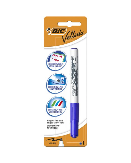 Imagem 0 de Pack de 1 marcador de quadro branco Velleda 1741 Ponta Média azul
