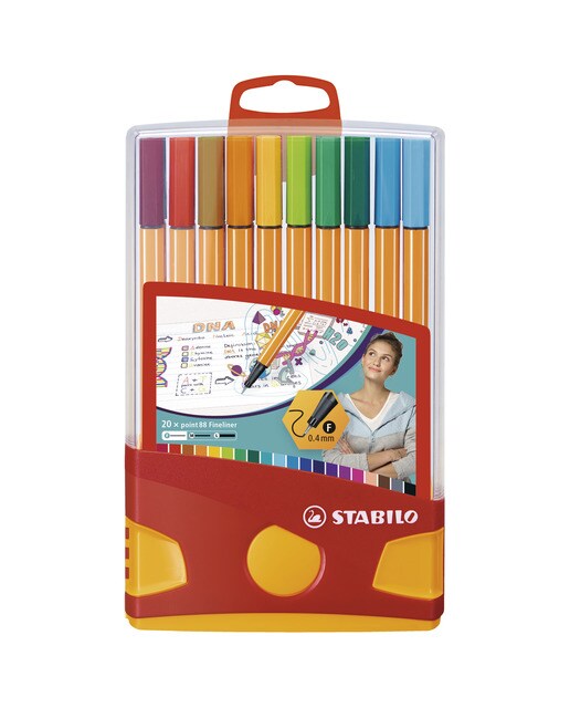 Imagen 0 de Pack ColorParade de 20 Rotuladores Punta Fina point 88 STABILO Multicolor