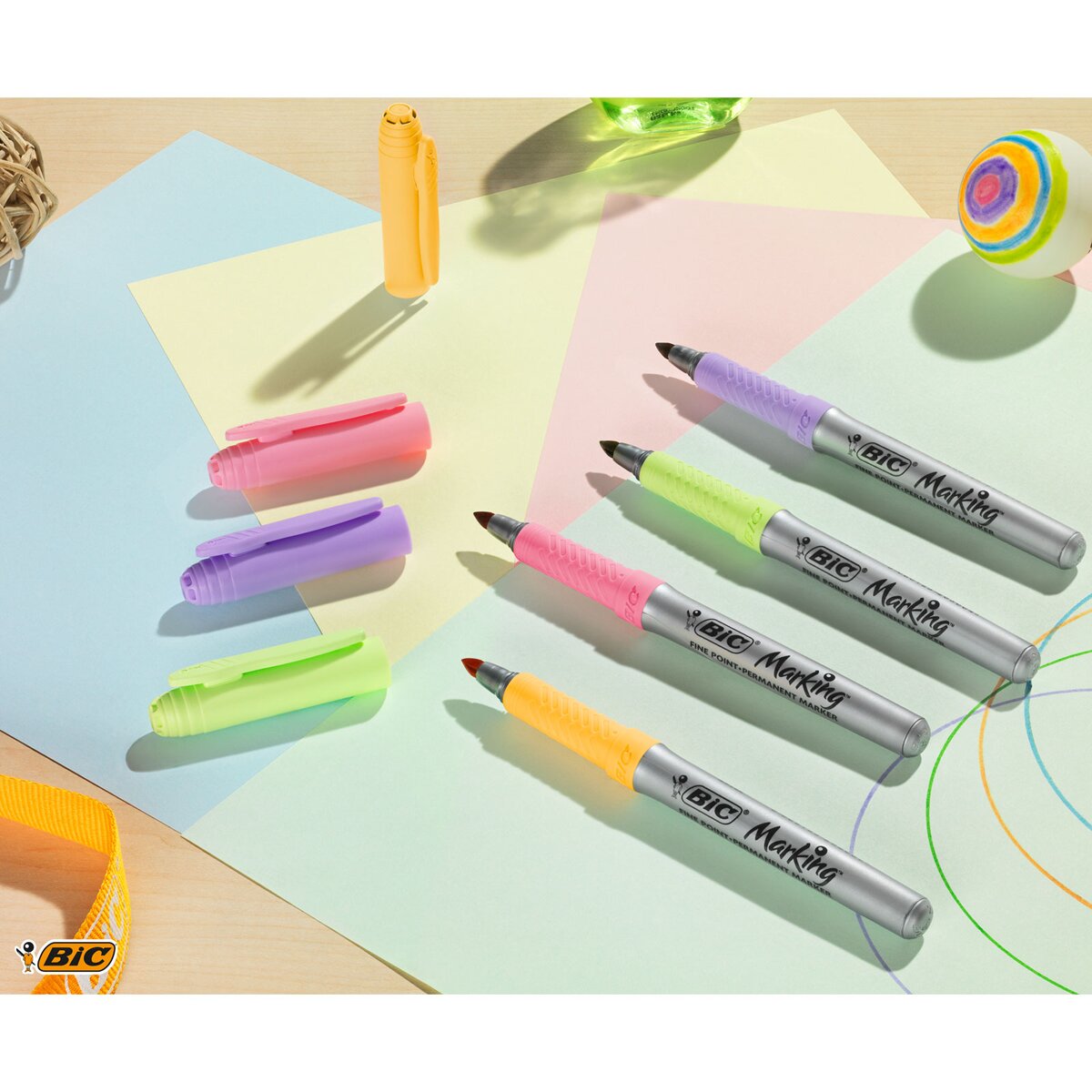 Pack de 5 marcadores permanentes Intensity Pastel 6
