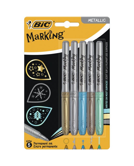Pack de 5 marcadores permanentes Marking Metallic 7