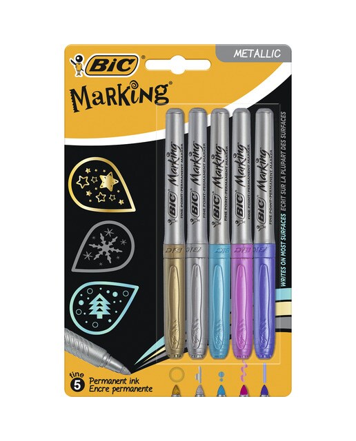 Pack de 5 marcadores permanentes Marking Metallic 8