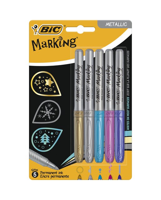 Pack de 5 marcadores permanentes Marking Metallic 10