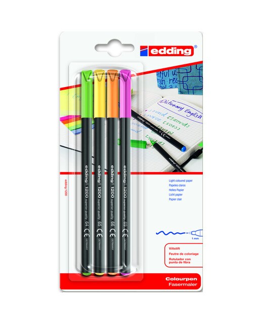 Blister de 4 Unidades EDDING 1200 Néon 1