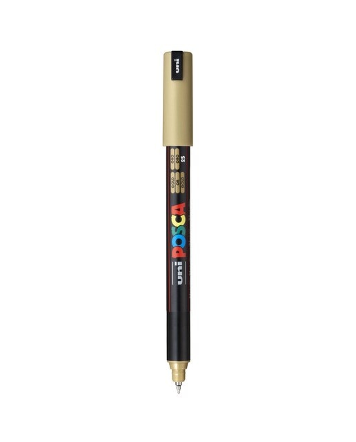 Imagem 0 de Marcador de Pintura Base Uni Posca de Água 0,4 Mm Dourado