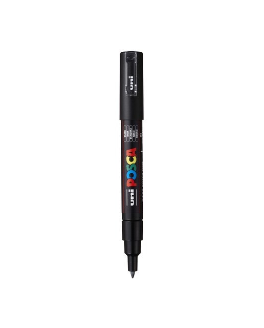Marcador De Pintura Base Uni Posca Al Agua 0,7 Mm. Negro Negro-1