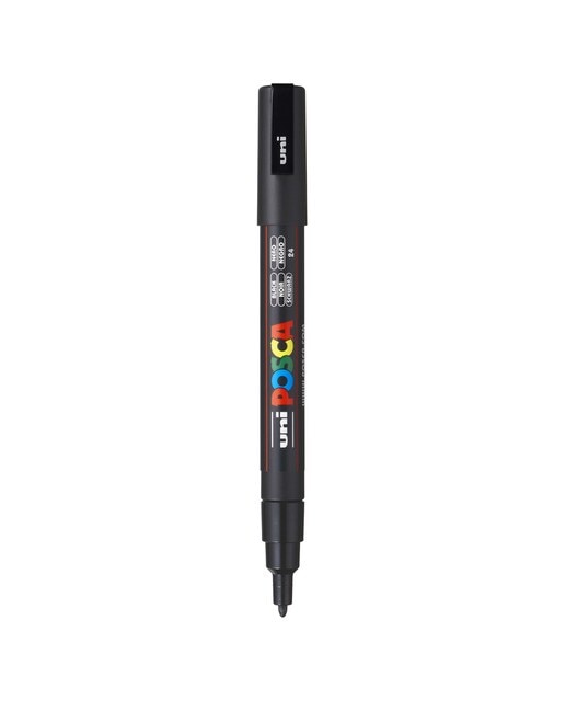 Imagem 0 de Marcador de Pintura Base Uni Posca de Água 0,9-1,3 Mm Preto