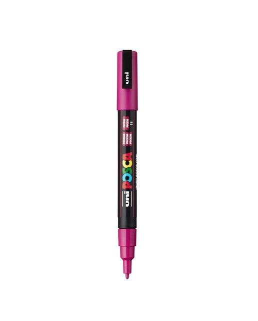 Marcador De Pintura Base Uni Posca Al Agua 0,9-1,3 Mm. Fucsia Fucsia-1