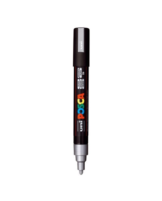 Marcador de Pintura Base Uni Posca de Água 1,8-2,5 Mm Prateado Prata-1