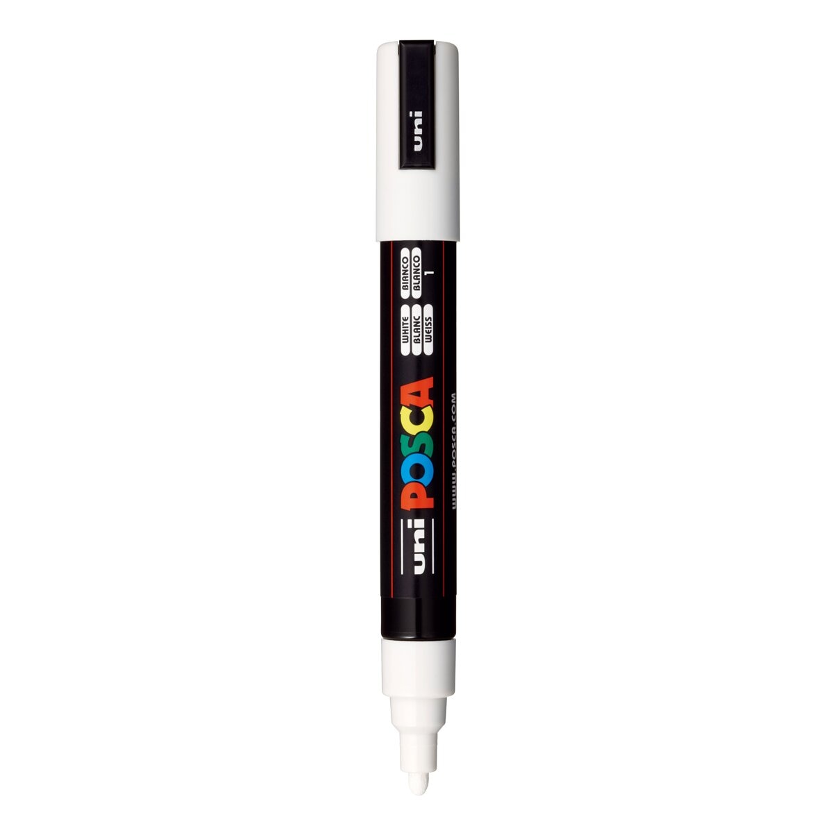 Marcador De Pintura Base Uni Posca Al Agua 1,8-2,5 Mm. Blanco Blanco-2