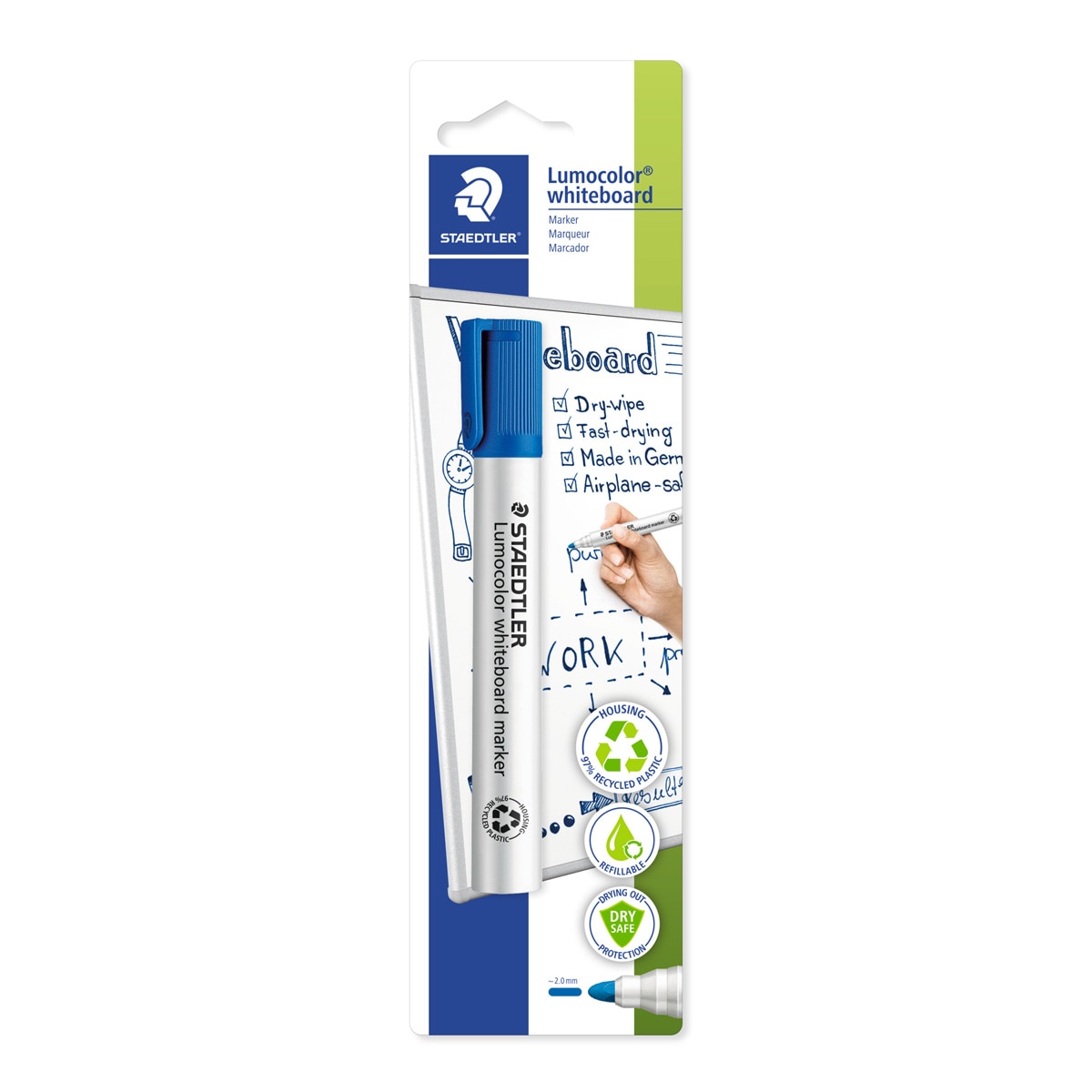 Imagen 0 de Marcador Staedtler Lumocolor Pizarra Blanca Azul