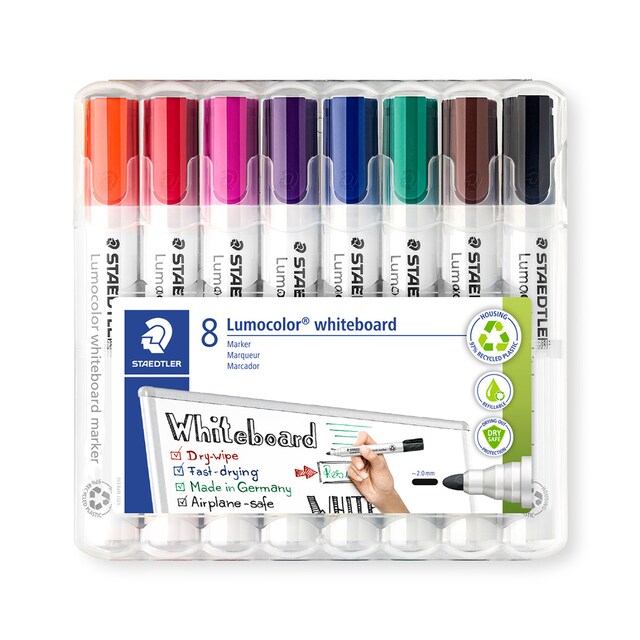 8 Marcadores Staedtler Lumocolor de Pizarra Blanca