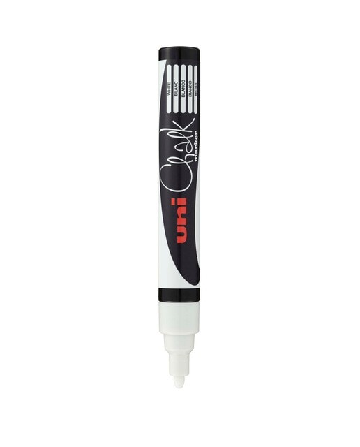 Marcador de Giz Líquido Uni Chalk 1,8-2,5 mm Branco Branco-1