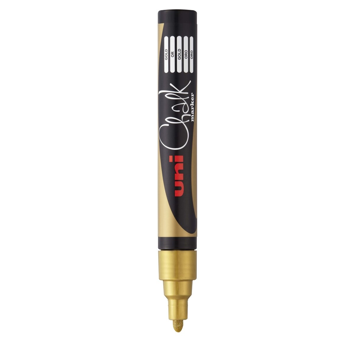 Marcador de Giz Líquido Uni Chalk 1,8-2,5 mm Dourado Ouro-2
