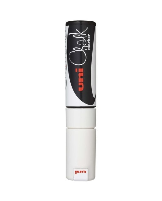 Marcador de Giz Líquido Uni Chalk 8 mm Branco Branco-1
