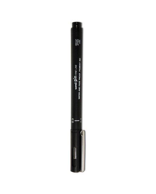 Marcador Calibrado Uni Pin 03 mm Preto Preto-1