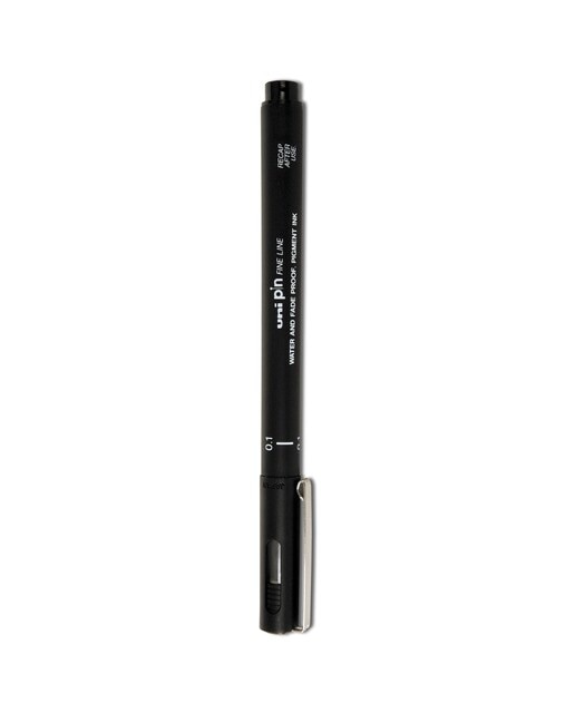 Marcador Calibrado Uni Pin - 01 mm - Preto Preto-1