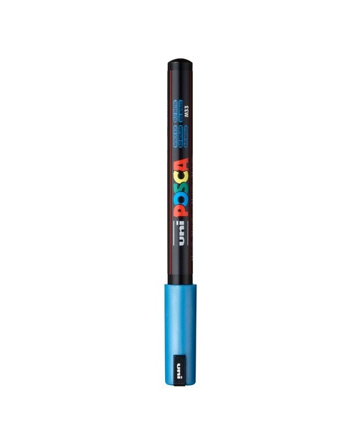 Imagem 0 de Uni Posca Marcador de Pintura Base de Água 0,4 mm Azul Metálico