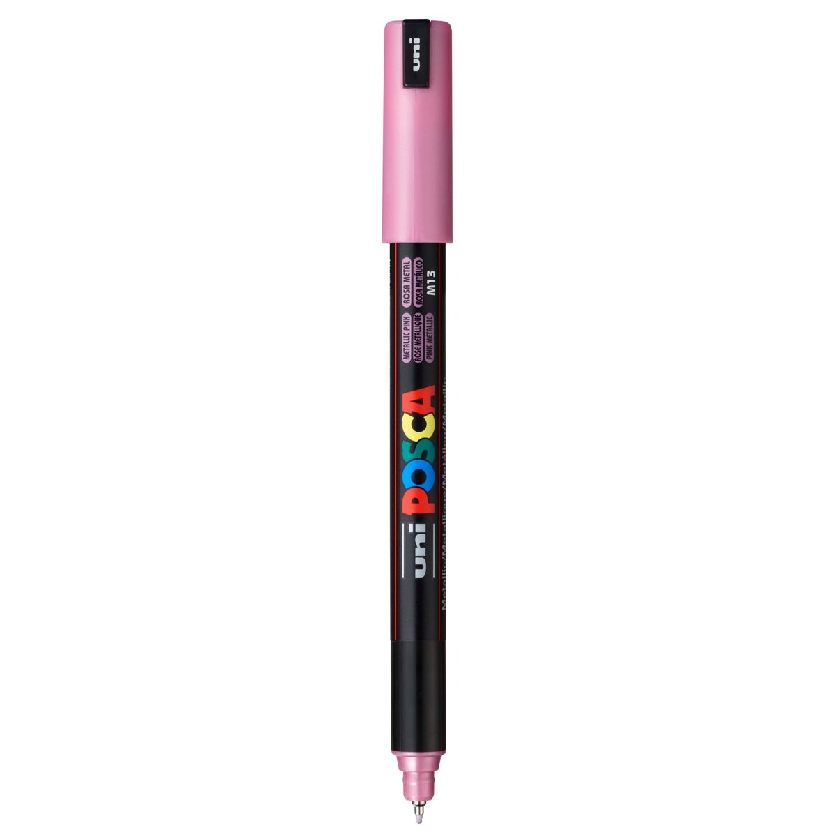 Uni Posca Marcador de Pintura Base de Água 0,4 mm Rosa Metálico Rosa-2