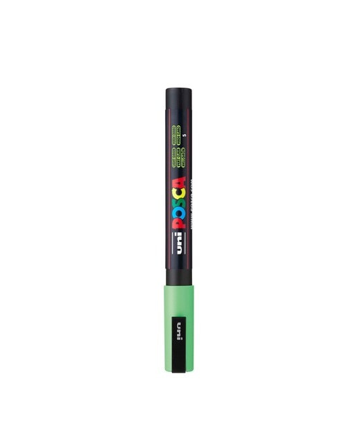 Uni Posca Marcador de Pintura Base de Água 0,9-1,3 mm Verde-claro Verde-claro-1