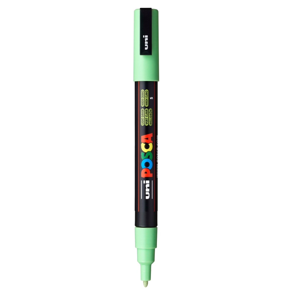 Uni Posca Marcador de Pintura Base de Água 0,9-1,3 mm Verde-claro Verde-claro-2