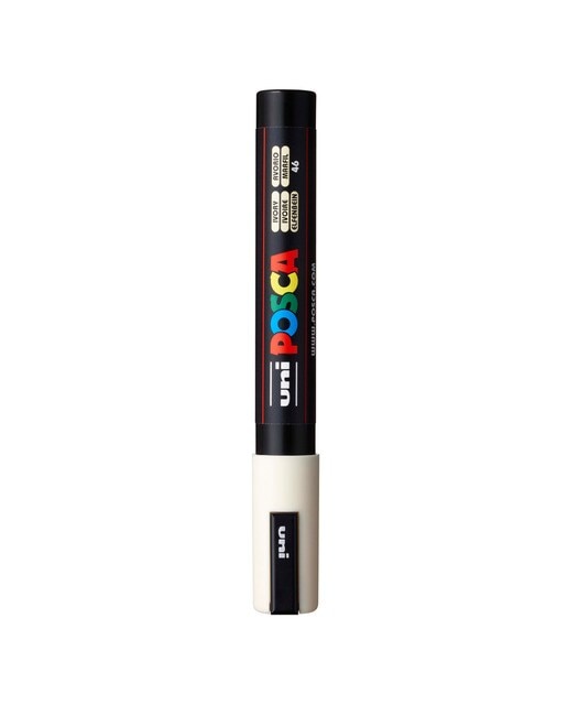 Uni Posca Marcador de Pintura Base de Água 1,8-2,5 mm Marfim Marfim-1