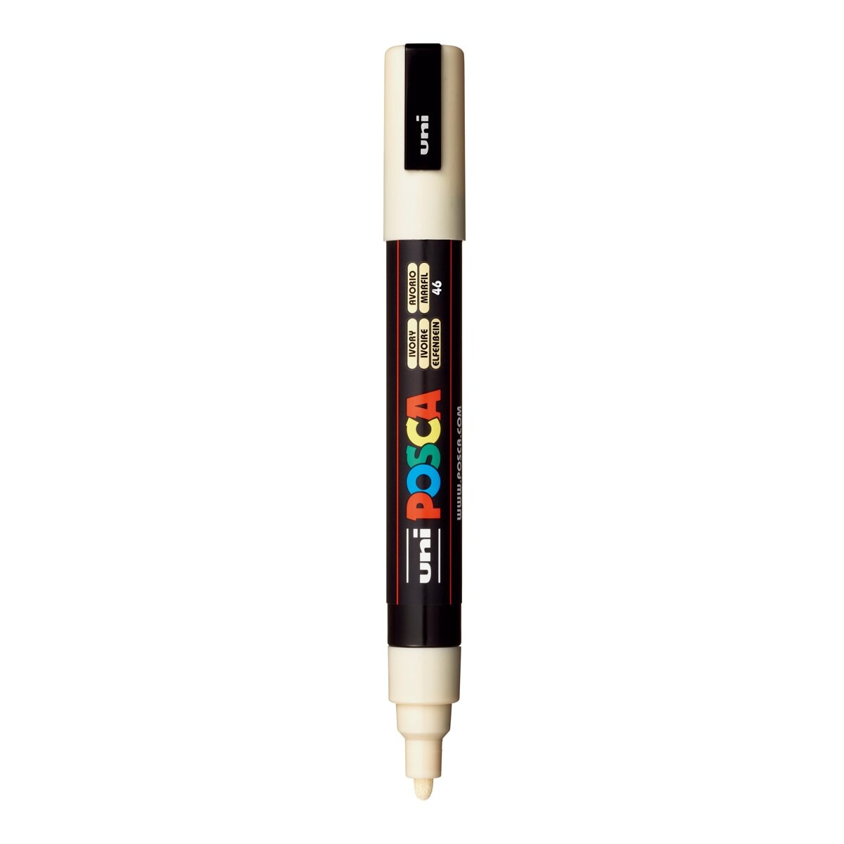 Uni Posca Marcador de Pintura Base de Água 1,8-2,5 mm Marfim Marfim-2