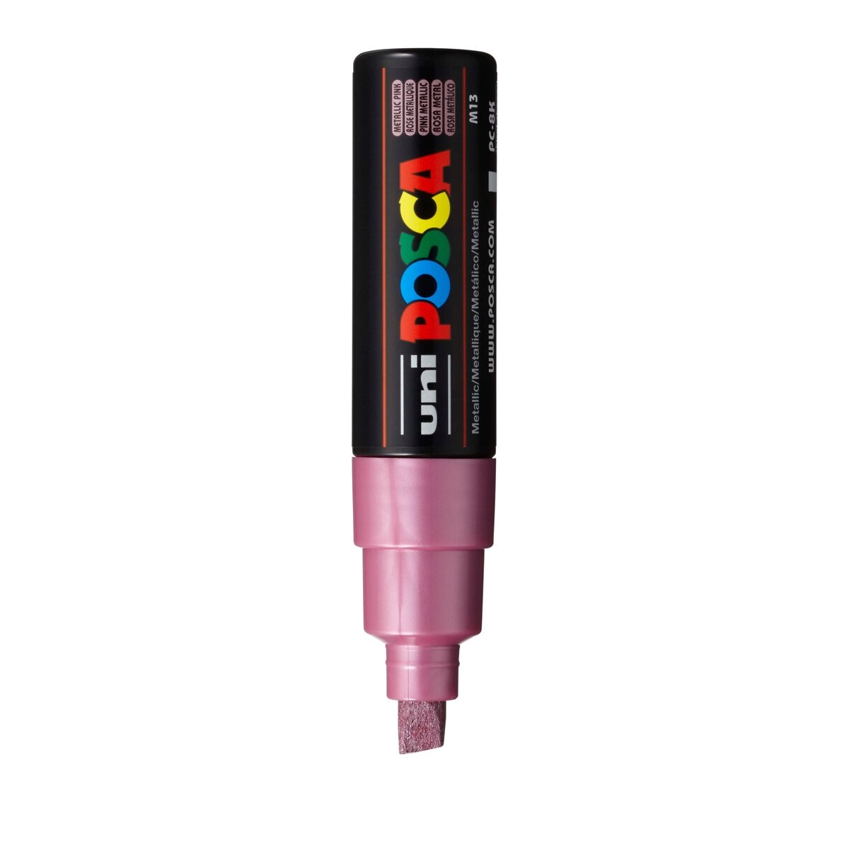 Uni Posca Marcador de Pintura Base de Água 8,0 mm Rosa Metálico Rosa-2