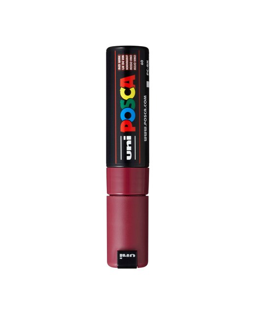 Uni Posca Marcador de Pintura Base de Água 8,0 mm Vinho Vinho-1