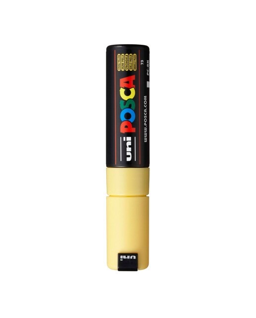 Uni Posca Marcador de Pintura Base de Água 8,0 mm Amarelo Palha Amarelo-1