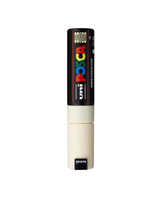 Uni Posca Marcador de Pintura Base de Água 8,0 mm Marfim Marfim-1