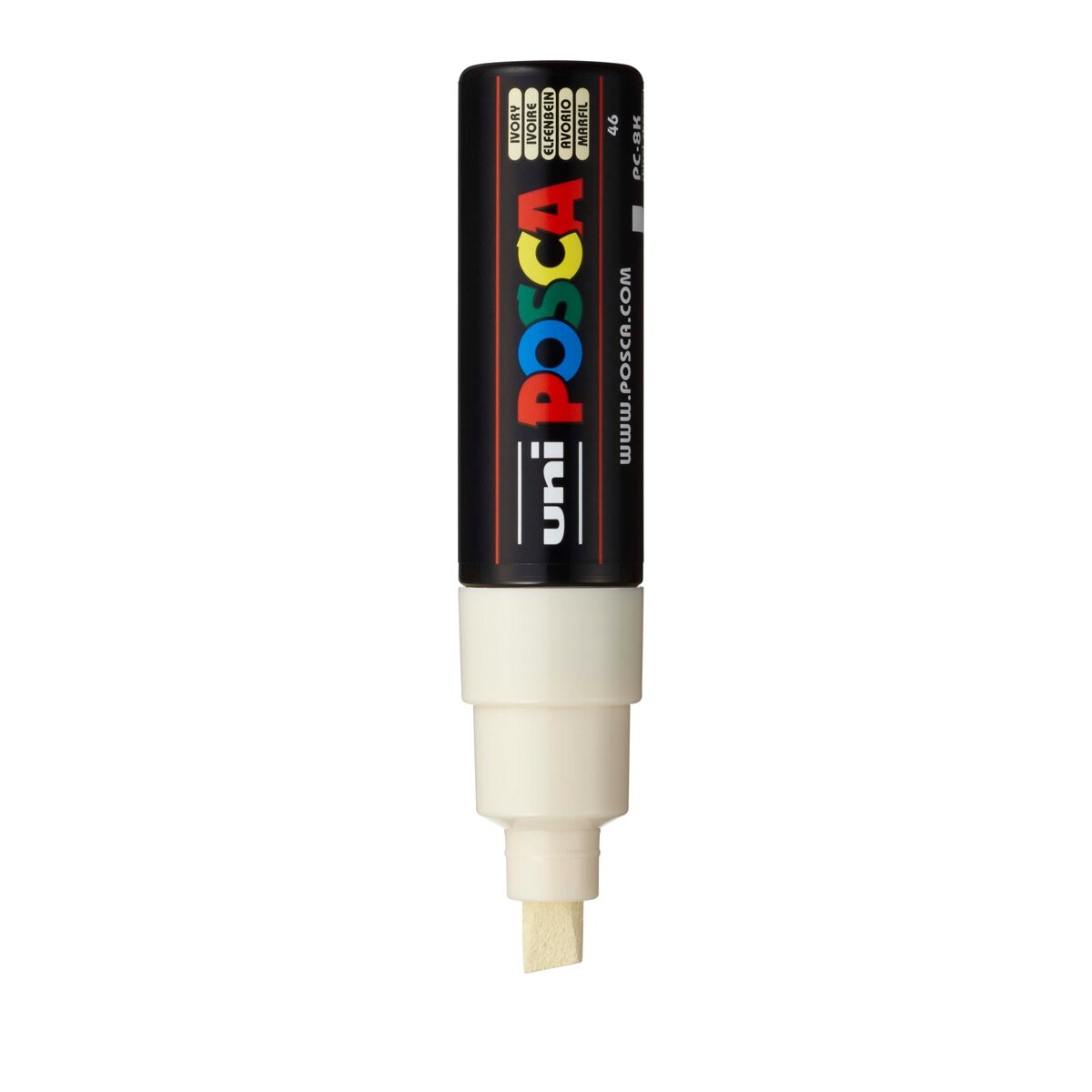 Uni Posca Marcador de Pintura Base de Água 8,0 mm Marfim Marfim-2