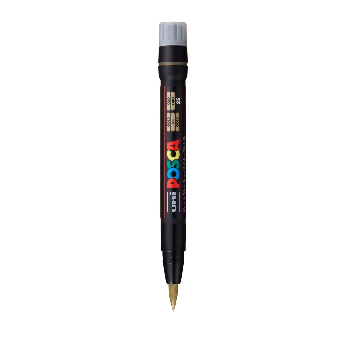 Uni Posca Marcador de Pintura Base al Agua Punta de Pincel Oro Oro-2