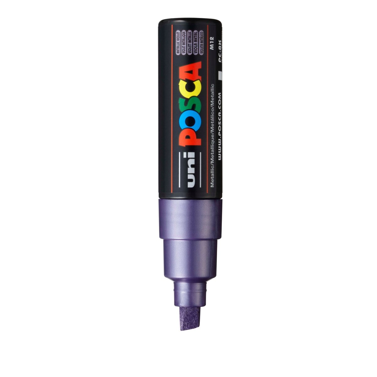 Uni Posca Marcador de Pintura Base de Água 8,0 mm Violeta Metálico 2