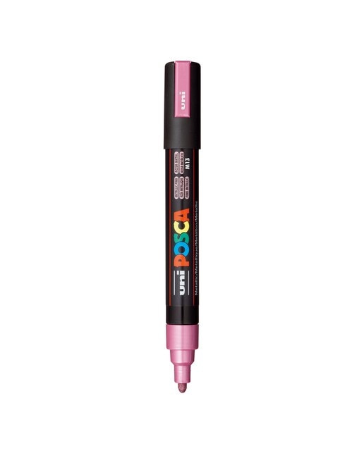 Imagen 0 de Marcador de Pintura Base al Agua 1,8-2,5 mm Uni Posca Rosa Metálico
