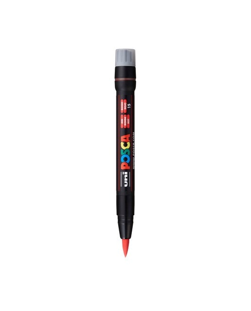 Imagem 0 de Uni Posca Marcador de Pintura Base de Água Ponta de Pincel Vermelho