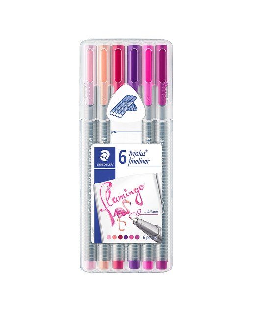 Marcadores Triplus Fineliner Staedtler Cores Flamingos - Artigo Sortido. Envio realizado de forma aleatória 1