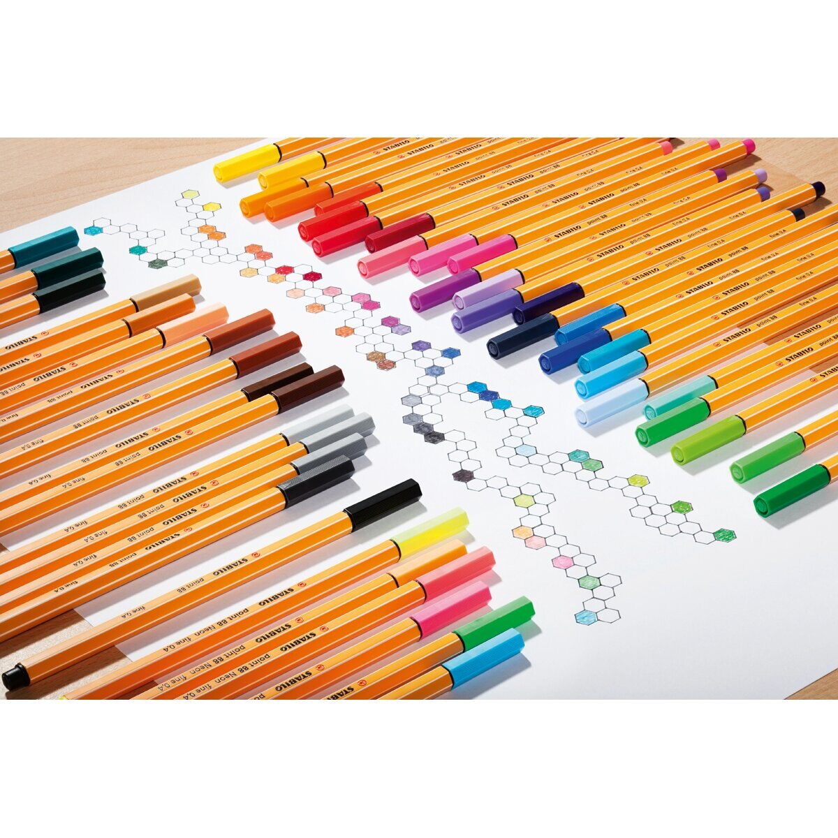 Estojo Just Like You de 25 Canetas de Feltro Ponta Fina Point 88 - Multicolor Multicolor-7
