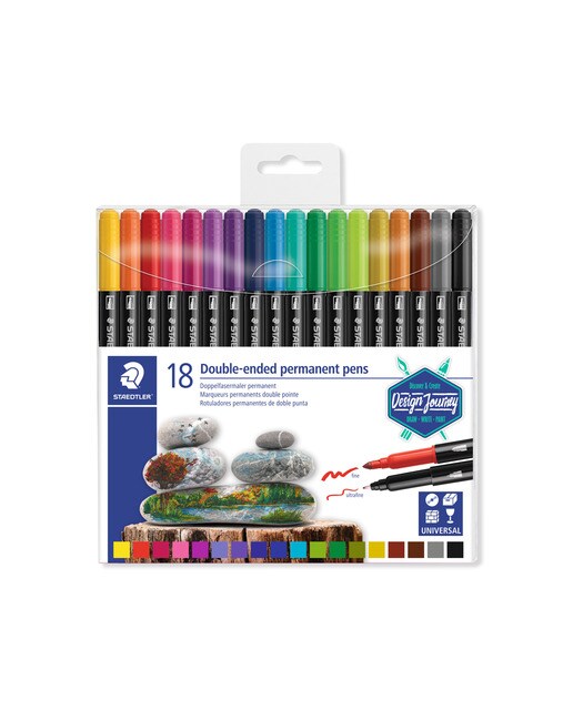 Marcadores Permanentes de Ponta Dupla Staedtler 1