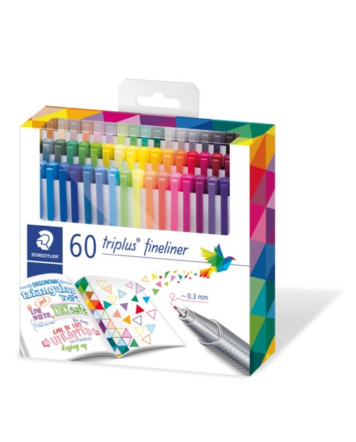 Pack de 60 canetas de feltro Triplus Fineliner 1