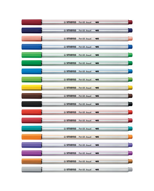 Estojo com 10 Canetas de Feltro Premium com Ponta Pincel Pen 68 Brush - Multicolor Multicolor-2