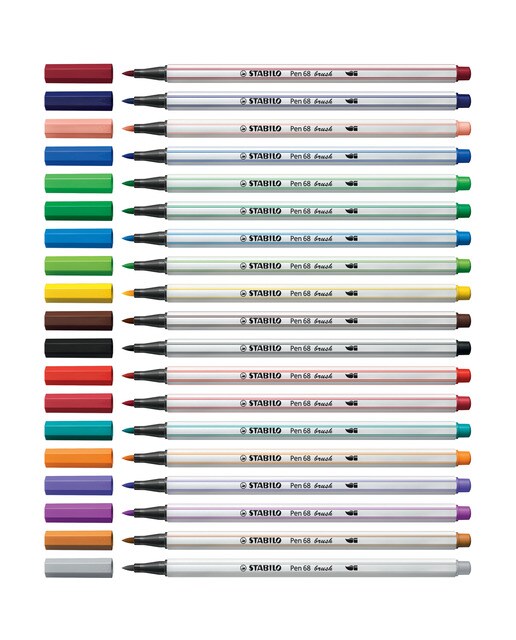Estojo com 10 Canetas de Feltro Premium com Ponta Pincel Pen 68 Brush - Multicolor Multicolor-3