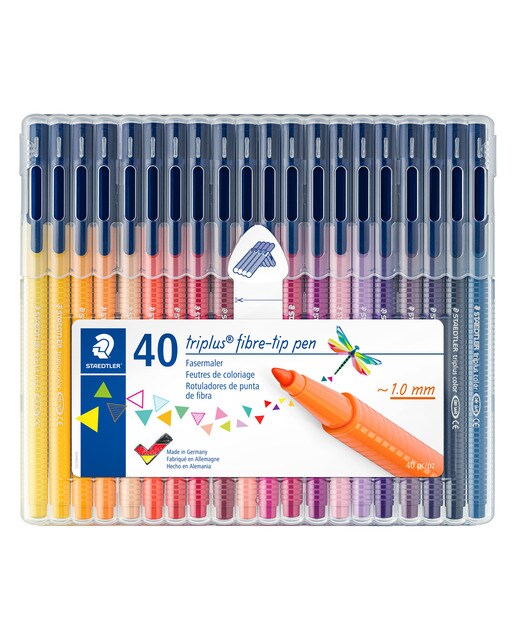 Estojo de canetas de feltro triplus® 1 mm 40 cores 1