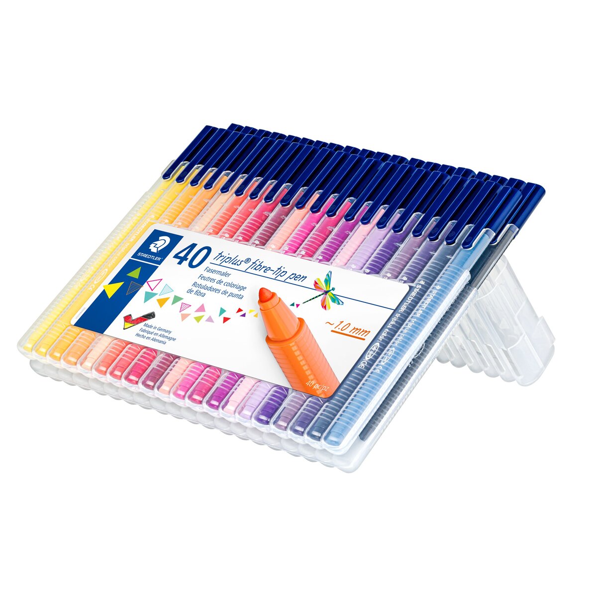 Estojo de canetas de feltro triplus® 1 mm 40 cores 2
