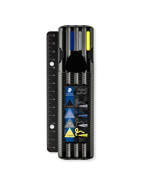 Conjunto de produtos de escrita 4 triplus® Black Office 1