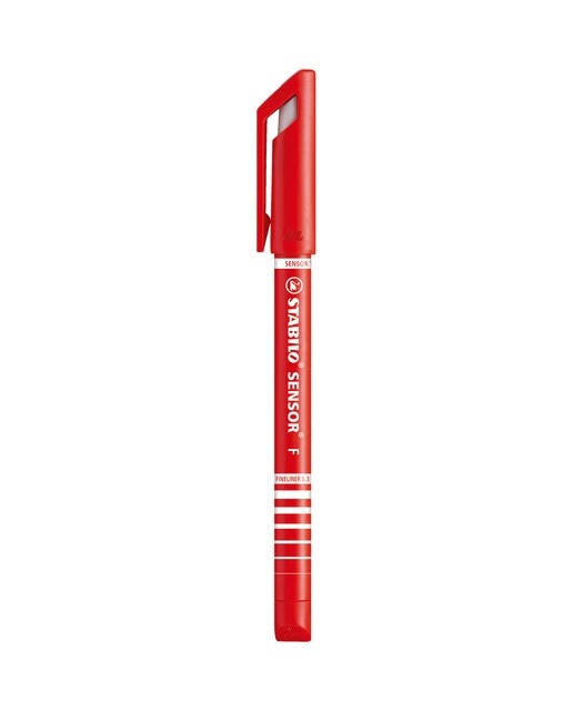 Caneta de Feltro Ponta Fina com Ponta Amortecida SENSOR - Vermelho Vermelho-1