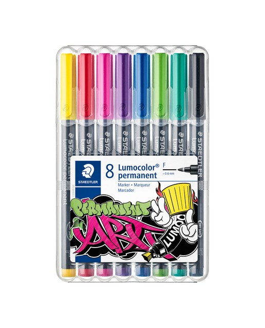 Pack com 8 Marcadores Permanentes de Cores Sortidas Multicolor-1